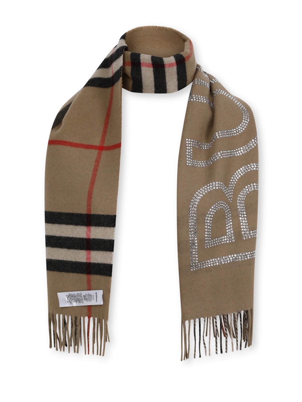 Burberry cashmere check crystal scarf - Picture 2 of 4